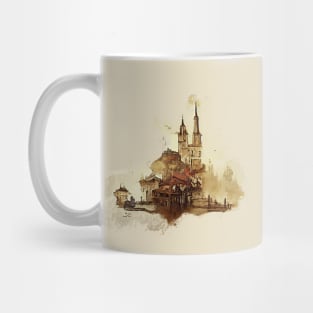 Castle watercolor impression Mug